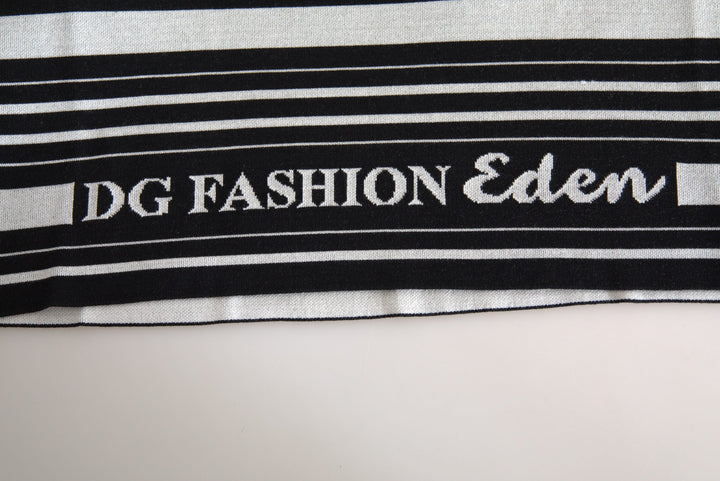 T-shirt Dolce & Gabbana en coton blanc avec col rond et motif DG Fashion