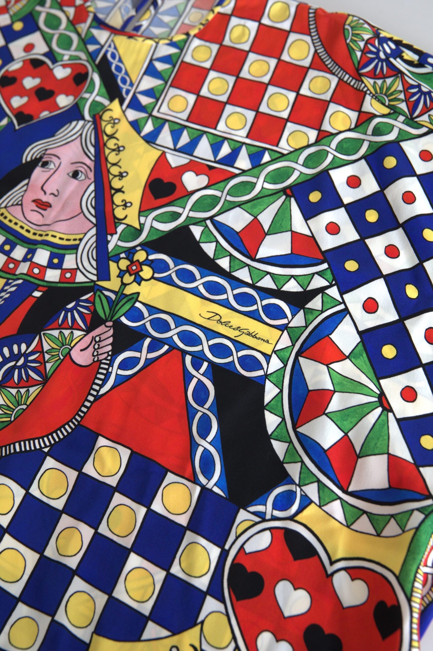 Chemisier Manches Longues Imprimé Multicolore Dolce & Gabbana