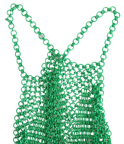 Débardeur court dos-nu sans manches en aluminium vert Dolce & Gabbana