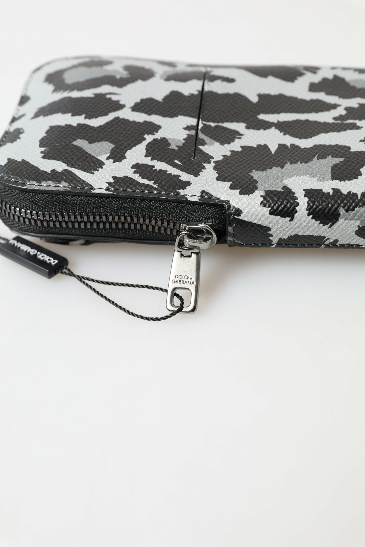 Sac à bandoulière Dolce & Gabbana en cuir léopard gris pour homme