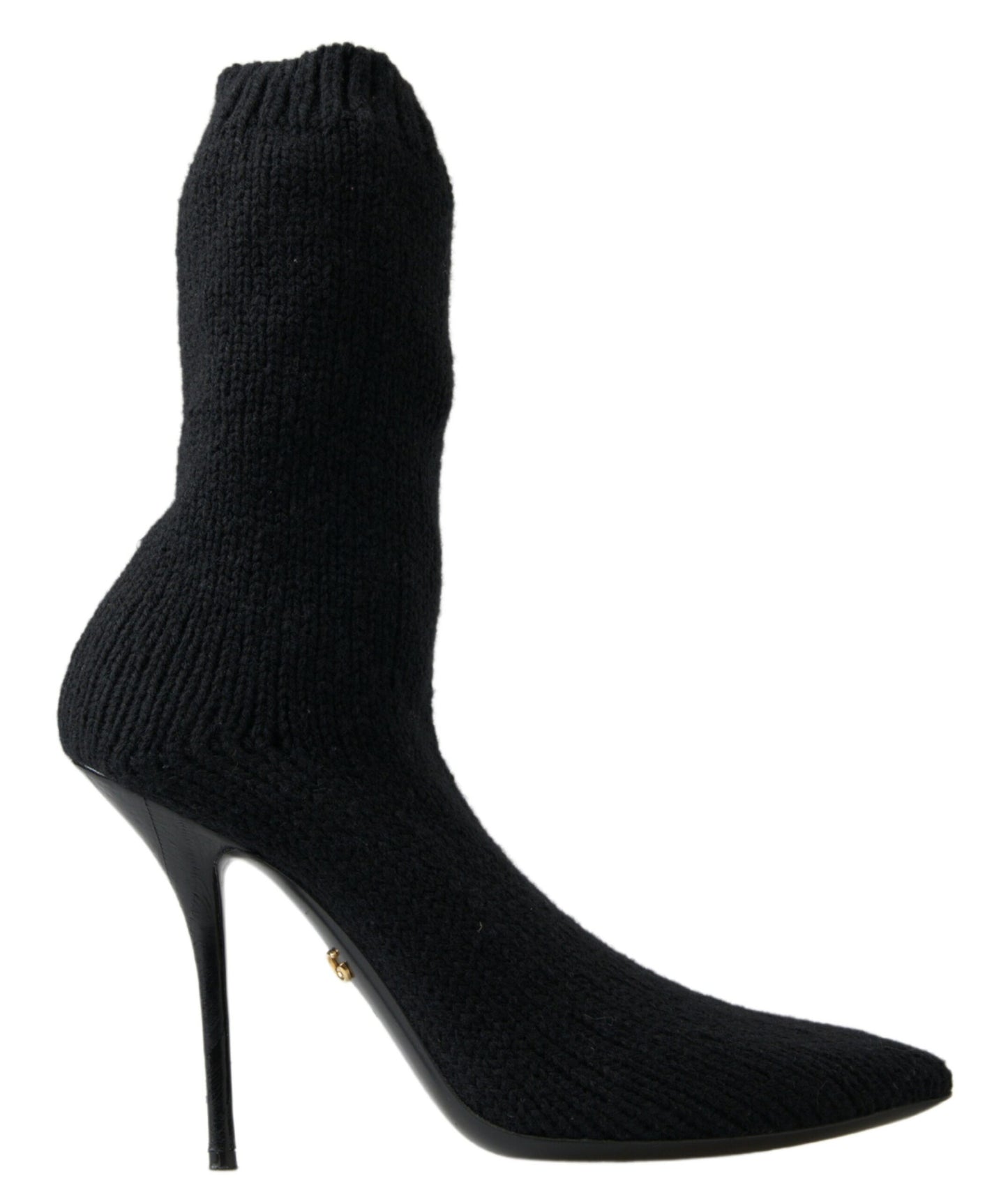 Bottes femme mi-mollet à talon aiguille noires Dolce & Gabbana