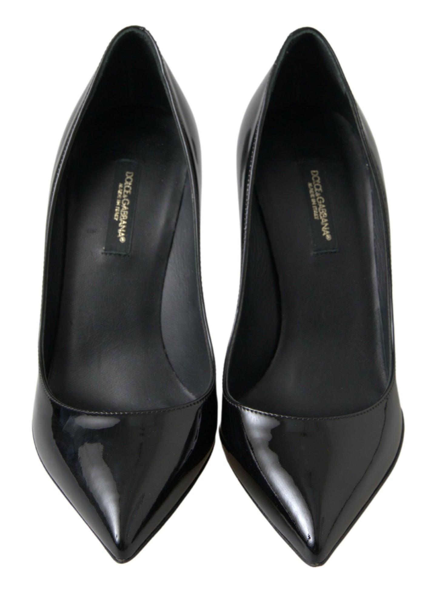 Chaussures à talons hauts en cuir verni noir Dolce & Gabbana