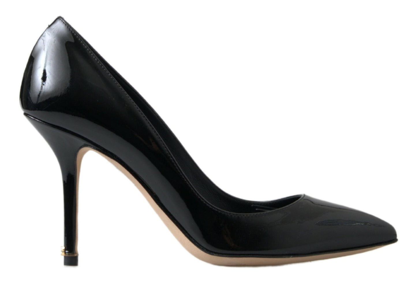 Chaussures à talons hauts en cuir verni noir Dolce & Gabbana