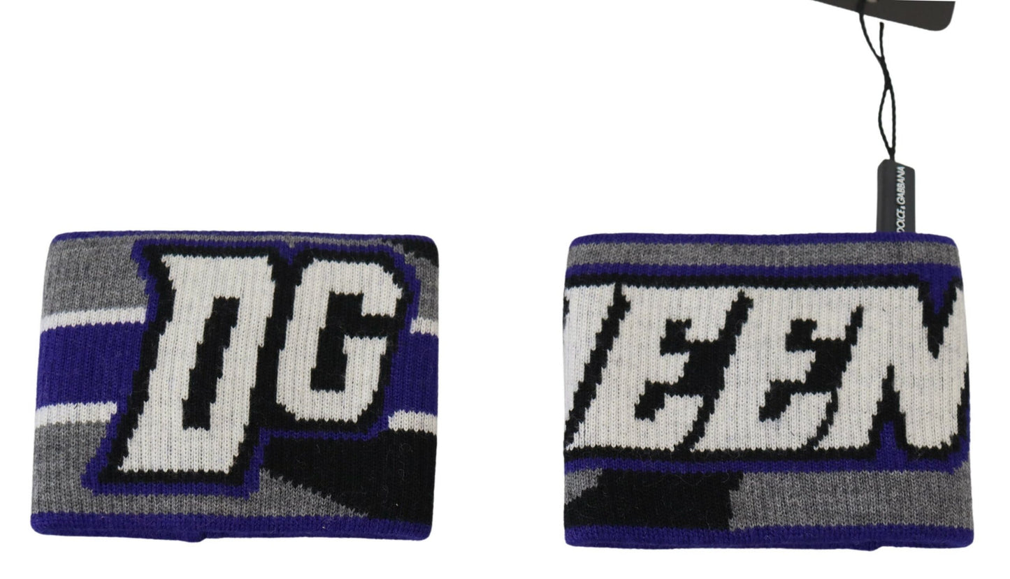 Lot de deux bracelets Dolce & Gabbana violets avec logo