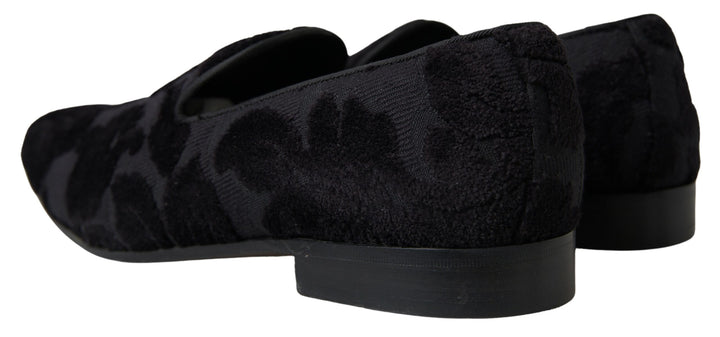 Zapatos de vestir mocasines Dolce & Gabbana de brocado negro