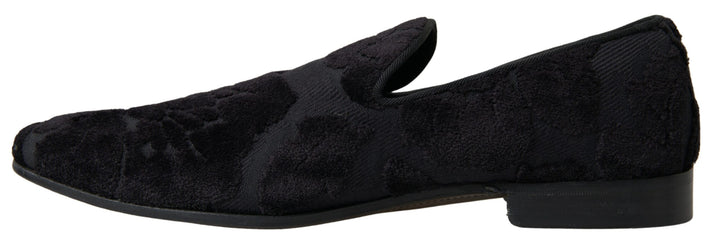 Zapatos de vestir mocasines Dolce & Gabbana de brocado negro