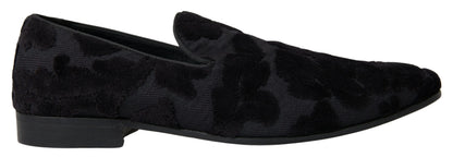 Mocassins de soirée Dolce & Gabbana en brocart noir