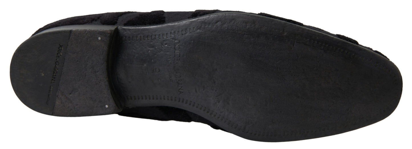 Mocassins de soirée Dolce & Gabbana en brocart noir