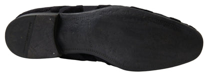 Mocassins de soirée Dolce & Gabbana en brocart noir