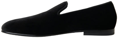 Mocassins en velours noir Dolce & Gabbana Chaussures habillées