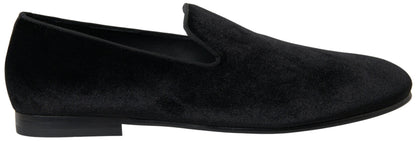 Mocassins en velours noir Dolce & Gabbana Chaussures habillées