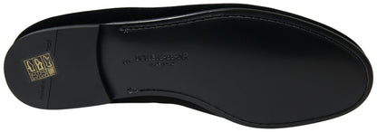 Mocassins en velours noir Dolce & Gabbana Chaussures habillées