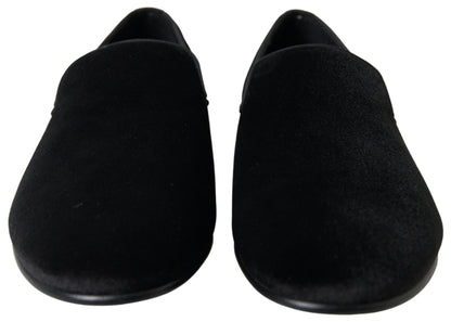 Mocassins en velours noir Dolce & Gabbana Chaussures habillées