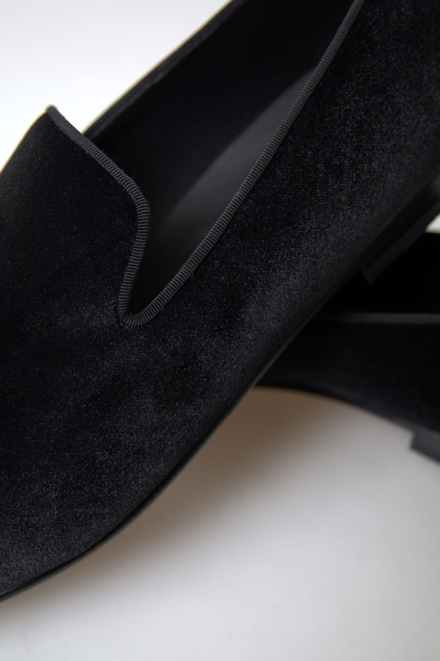 Mocasines de terciopelo negro Dolce & Gabbana Zapatos de vestir