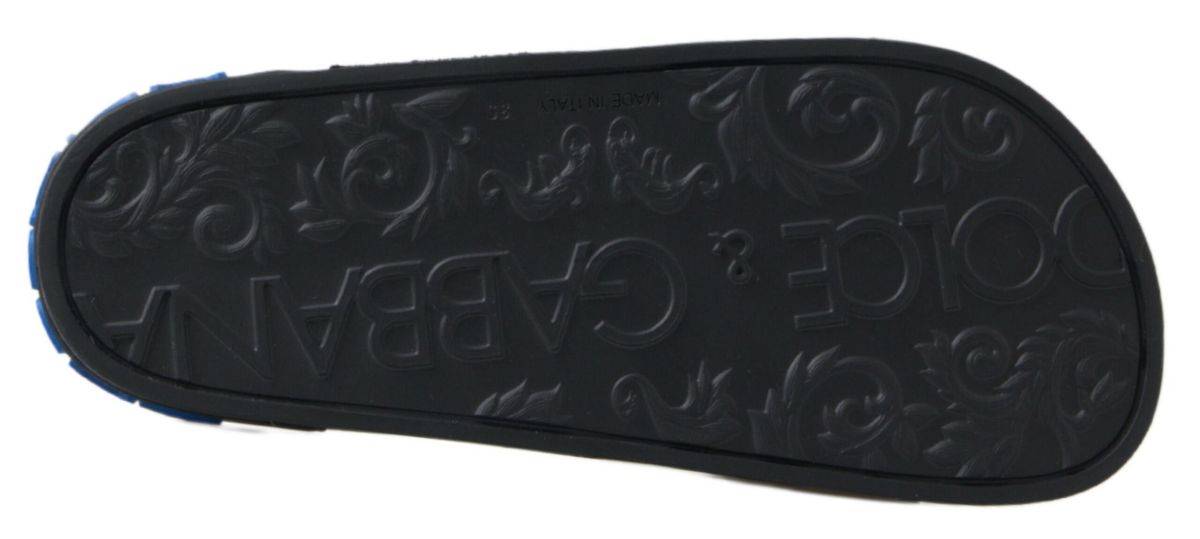 Dolce & Gabbana Sandales Tongs Noires Plage Saint Barth