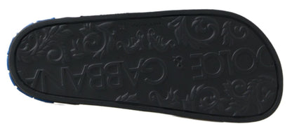 Dolce & Gabbana Sandales Tongs Noires Plage Saint Barth