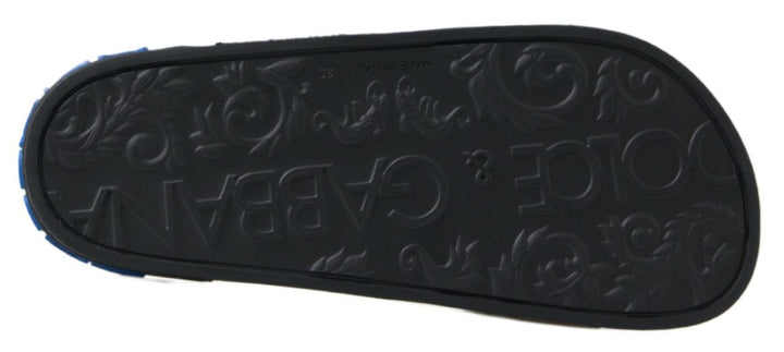 Sandalias Dolce & Gabbana negras tipo chancla para playa Saint Barth