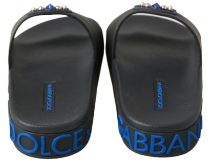 Dolce & Gabbana Sandales Tongs Noires Plage Saint Barth
