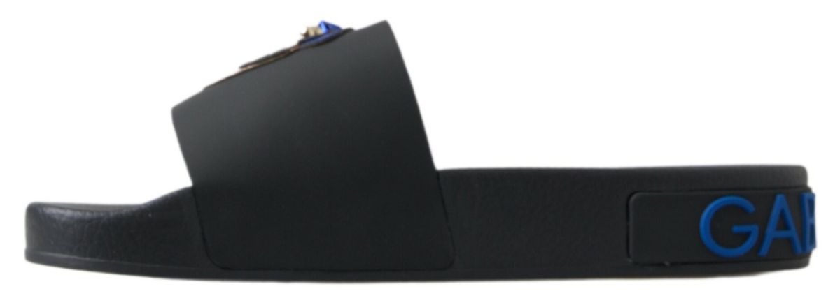 Dolce & Gabbana Sandales Tongs Noires Plage Saint Barth