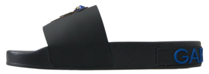 Dolce & Gabbana Sandales Tongs Noires Plage Saint Barth