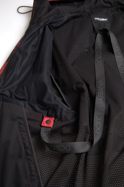 Dolce & Gabbana Imperméable à Capuche Rouge Léopard