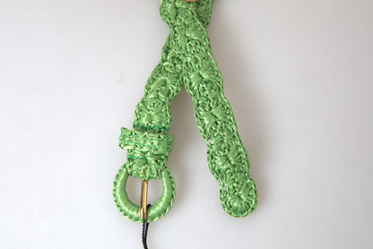 Ceinture fine en viscose tressée verte Dolce & Gabbana
