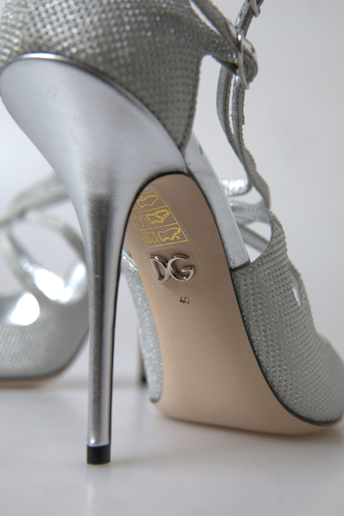Chaussures à talons Dolce & Gabbana Argent Scintillant Sandales