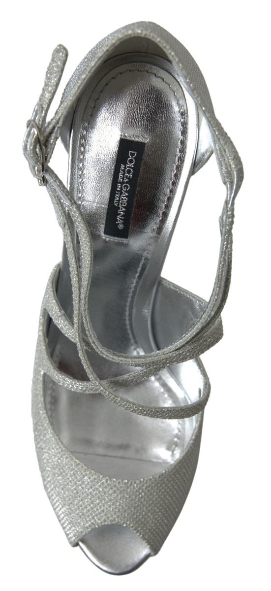 Chaussures à talons Dolce & Gabbana Argent Scintillant Sandales