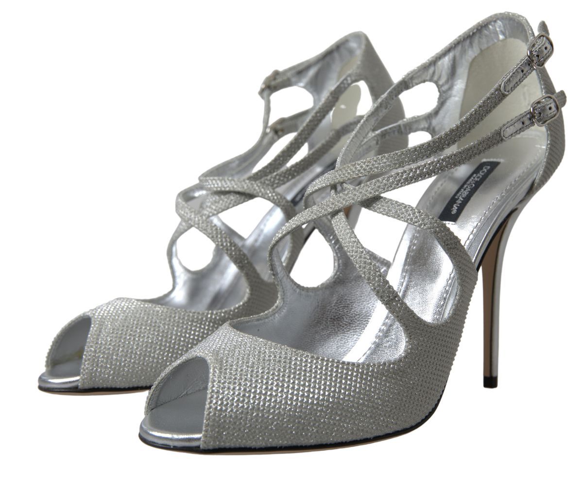 Chaussures à talons Dolce & Gabbana Argent Scintillant Sandales