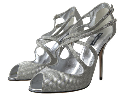 Chaussures à talons Dolce & Gabbana Argent Scintillant Sandales