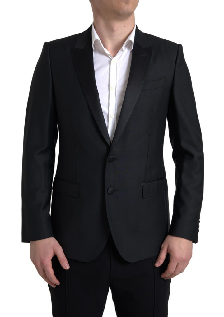 Dolce & Gabbana Blazer MARTINI de lana negro de botonadura sencilla