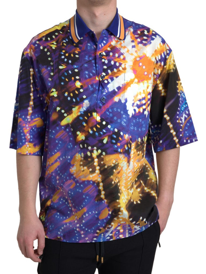 Haut Polo en Coton Imprimé Luminaire Dolce & Gabbana pour Homme