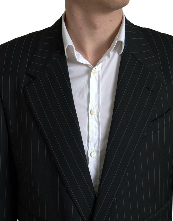 Blazer SICILIA de botonadura sencilla a rayas negras de Dolce & Gabbana