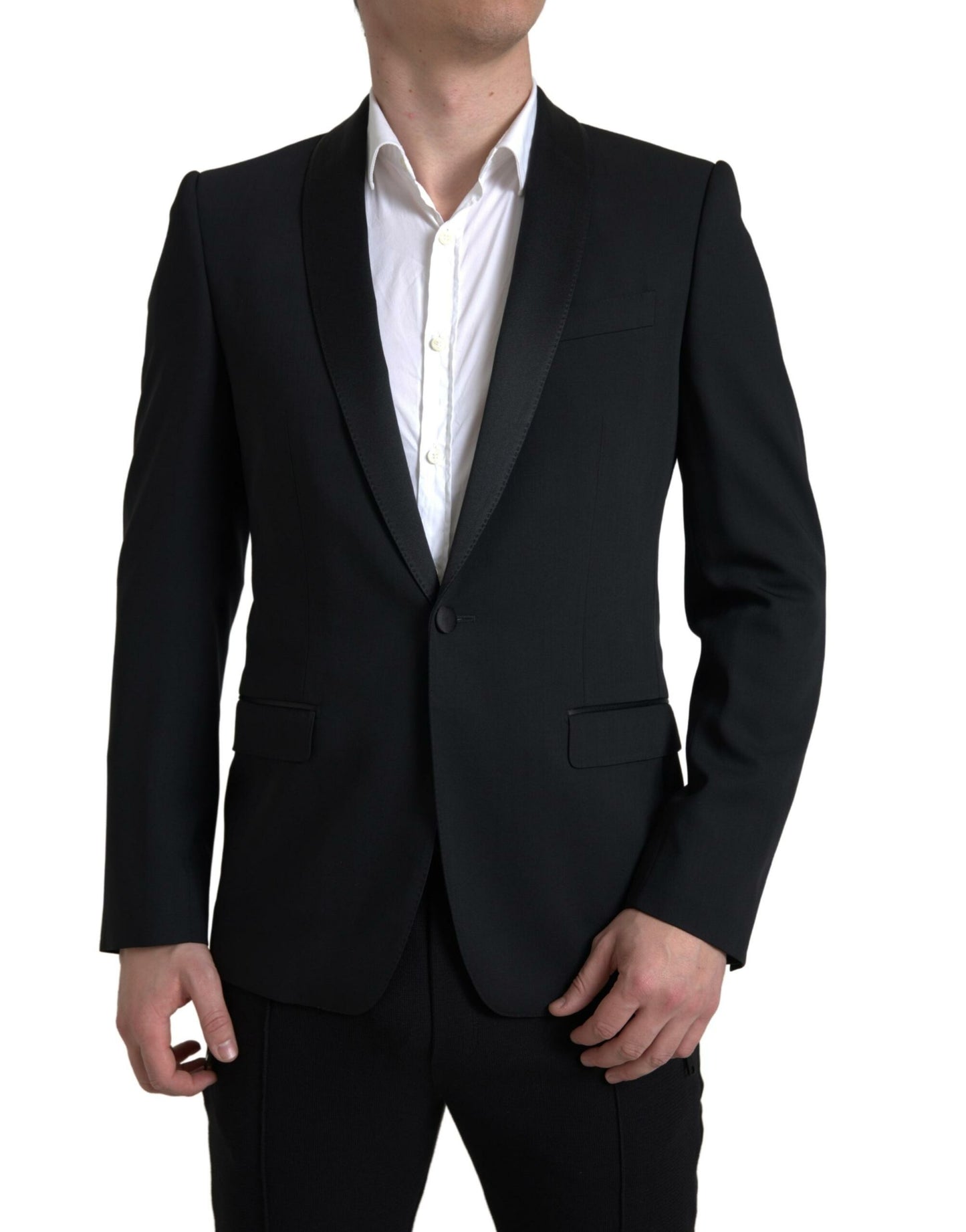 Blazer simple boutonnage MARTINI en laine noire Dolce & Gabbana