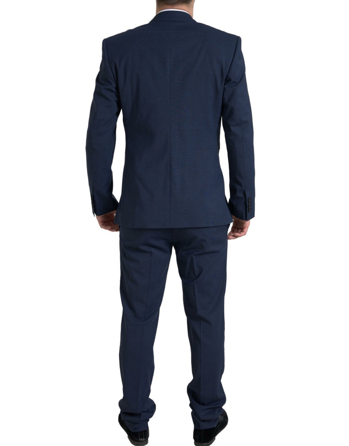 Traje SICILIA de Dolce & Gabbana azul de 2 piezas de botonadura sencilla