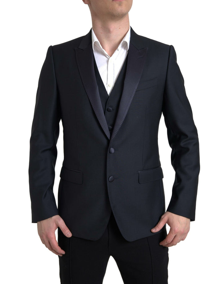 Traje MARTINI de Dolce & Gabbana azul de 2 piezas y botonadura sencilla