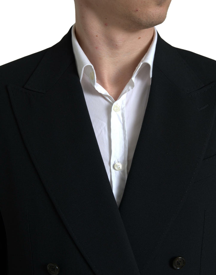Traje SICILIA de dos piezas cruzado Dolce & Gabbana negro