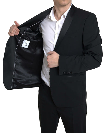 Costume MARTINI Dolce & Gabbana noir 2 pièces à boutonnage simple