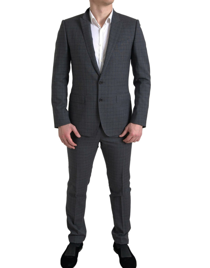Traje de dos piezas cruzado gris MARTINI de Dolce & Gabbana