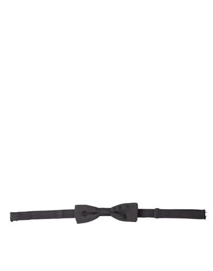 Nœud Papillon Dolce & Gabbana en Soie Gris Foncé Réglable pour Homme