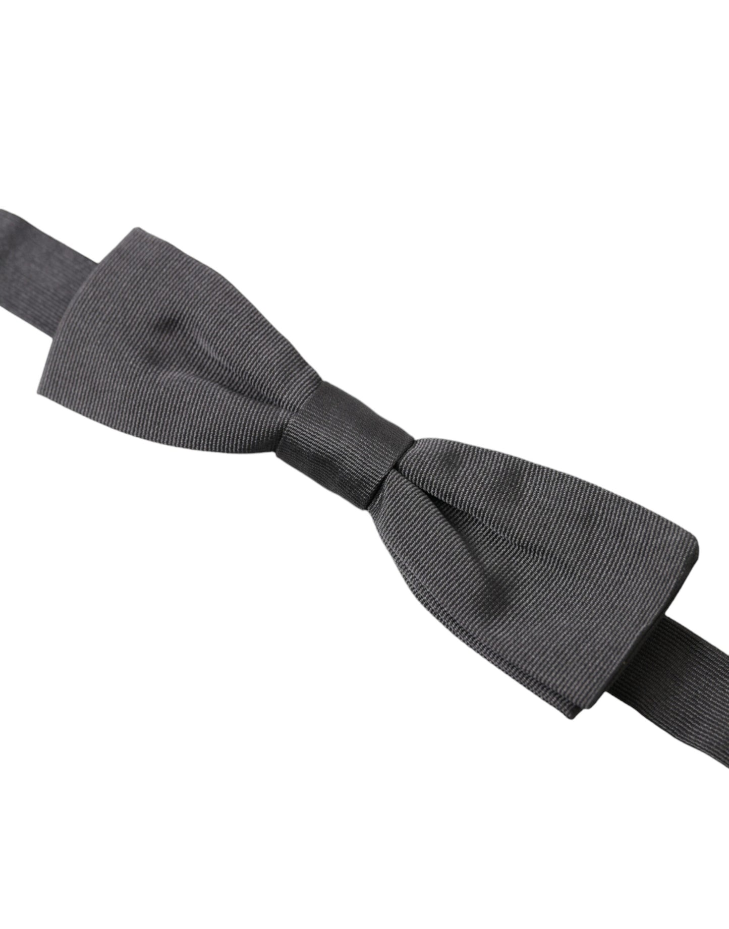 Nœud Papillon Dolce & Gabbana en Soie Gris Foncé Réglable pour Homme