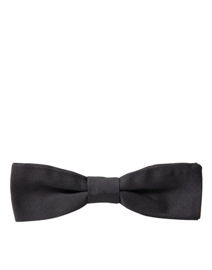 Nœud Papillon Dolce & Gabbana en Soie Gris Foncé Réglable pour Homme