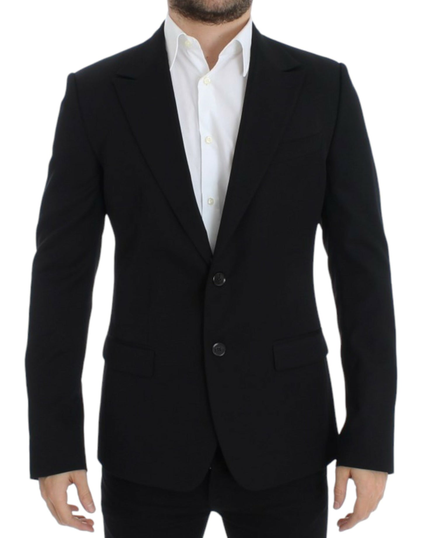 Blazer entallado de lana negra Dolce & Gabbana