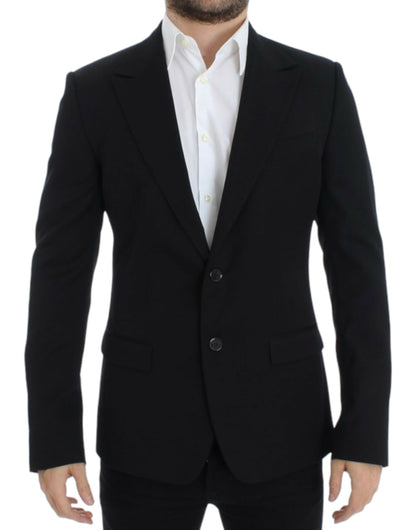 Blazer entallado de lana negra Dolce & Gabbana