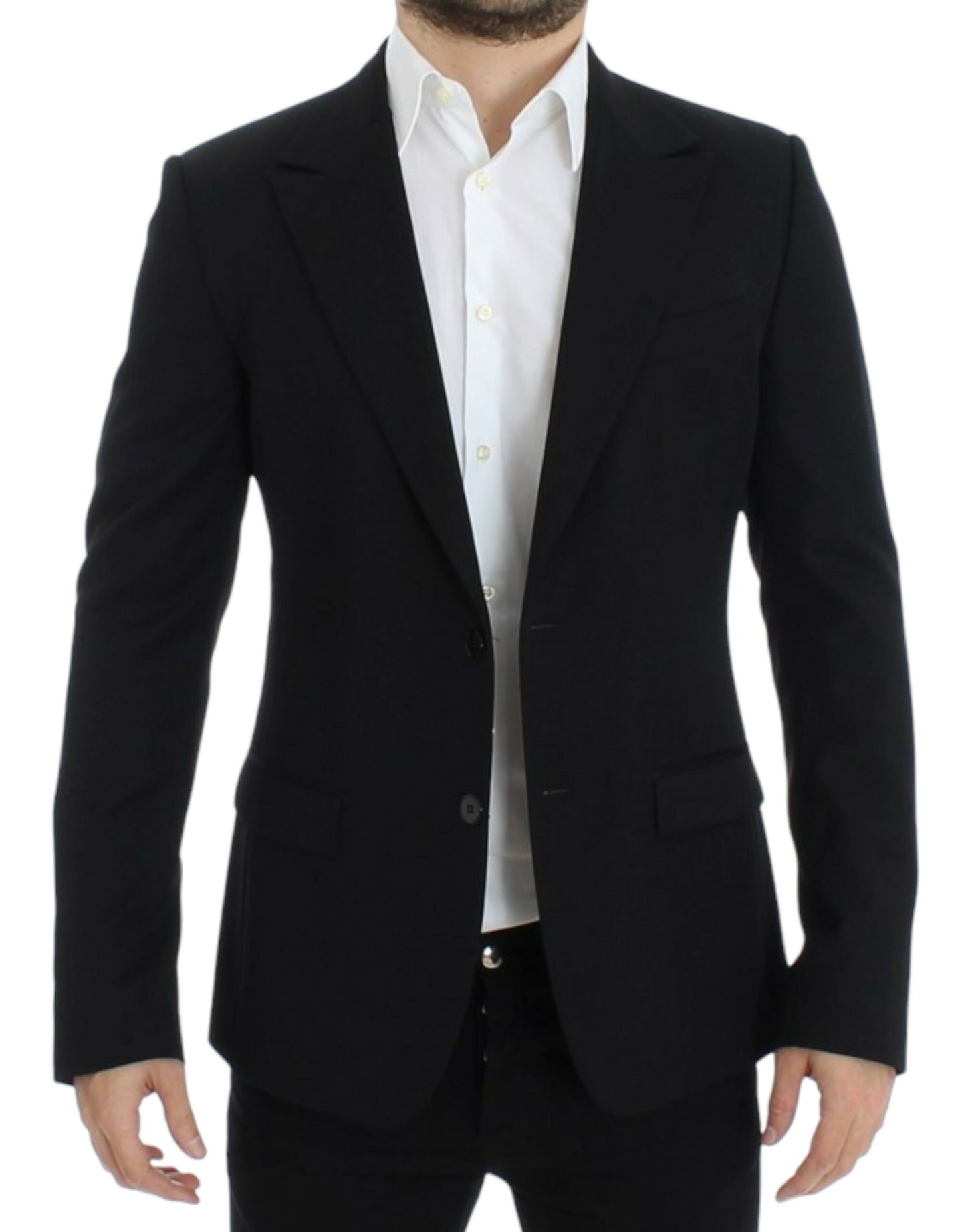 Blazer entallado de lana negra Dolce & Gabbana