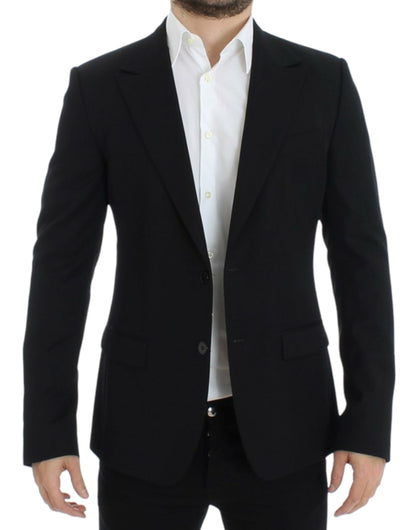 Blazer entallado de lana negra Dolce & Gabbana