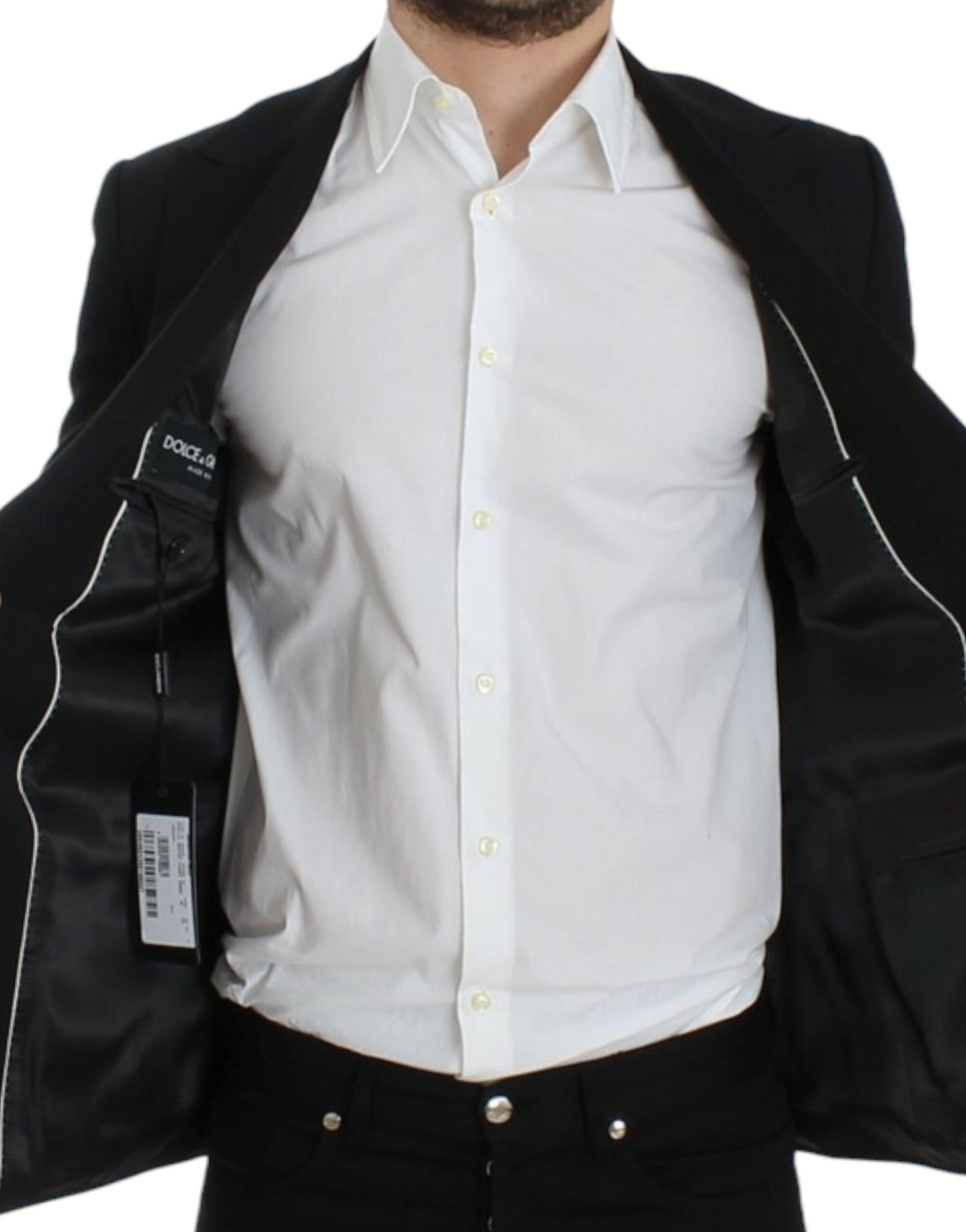 Blazer entallado de lana negra Dolce & Gabbana