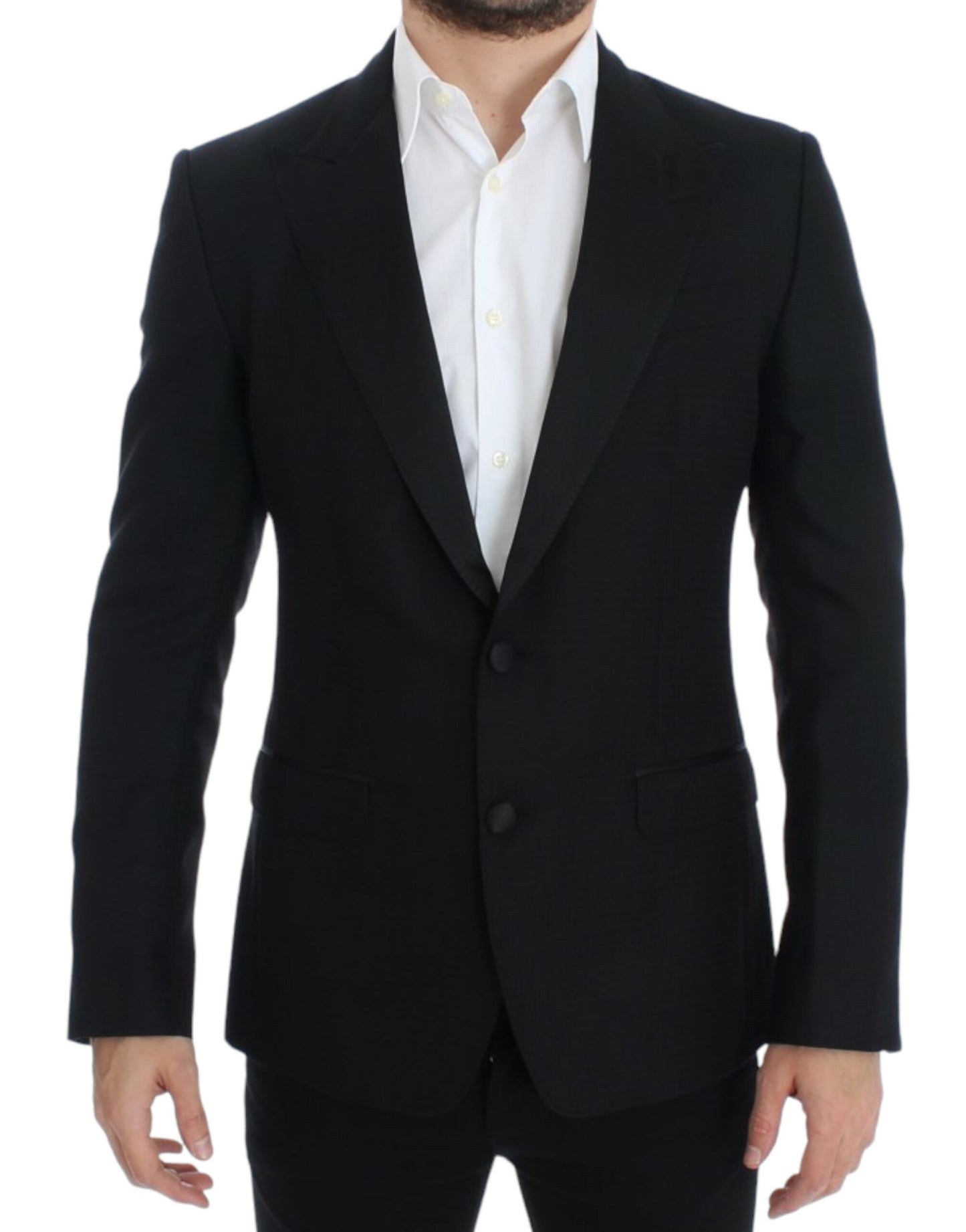 Blazer Dolce & Gabbana SICILIA en laine et soie noires