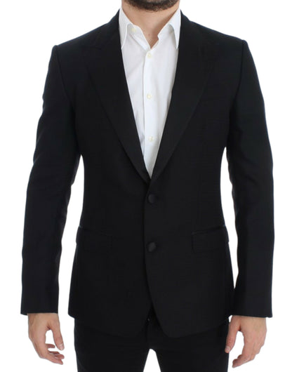 Blazer Dolce & Gabbana SICILIA en laine et soie noires