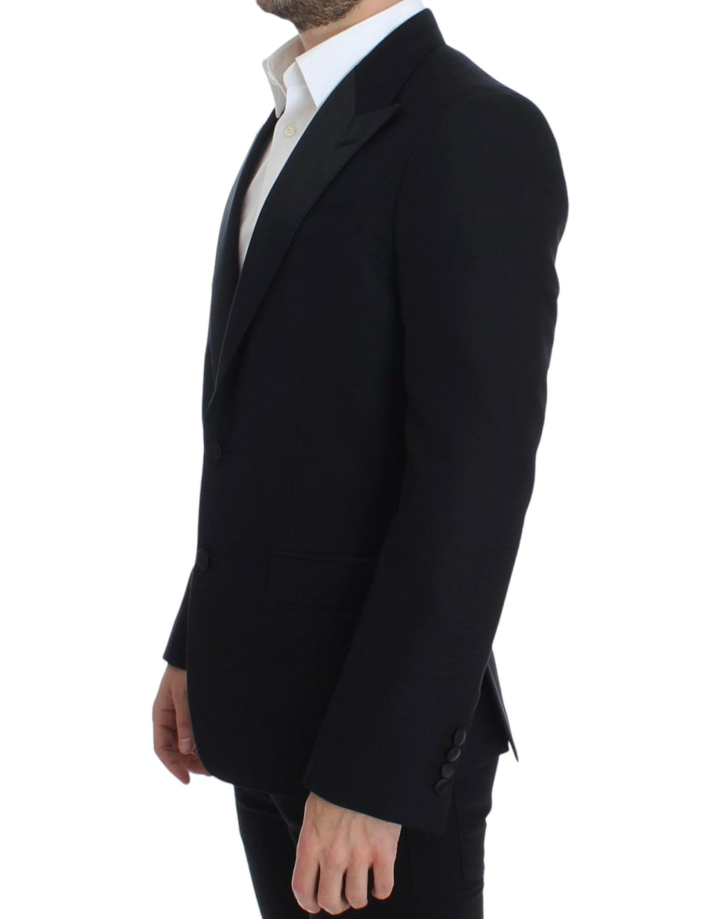 Blazer Dolce & Gabbana SICILIA en laine et soie noires